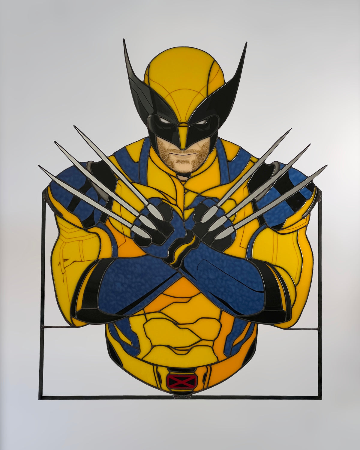 Huge Jacked Up Man Stained Glass